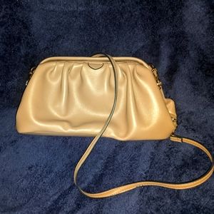 Brown clutch bag